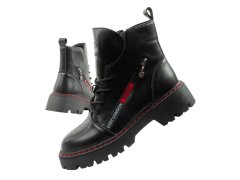 Lee cooper dámské trappery dámské zateplené kožené slingbacks černé červené dámské boty