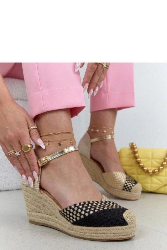 Bota na klínech t-1 226557 tlato-černé - Solea