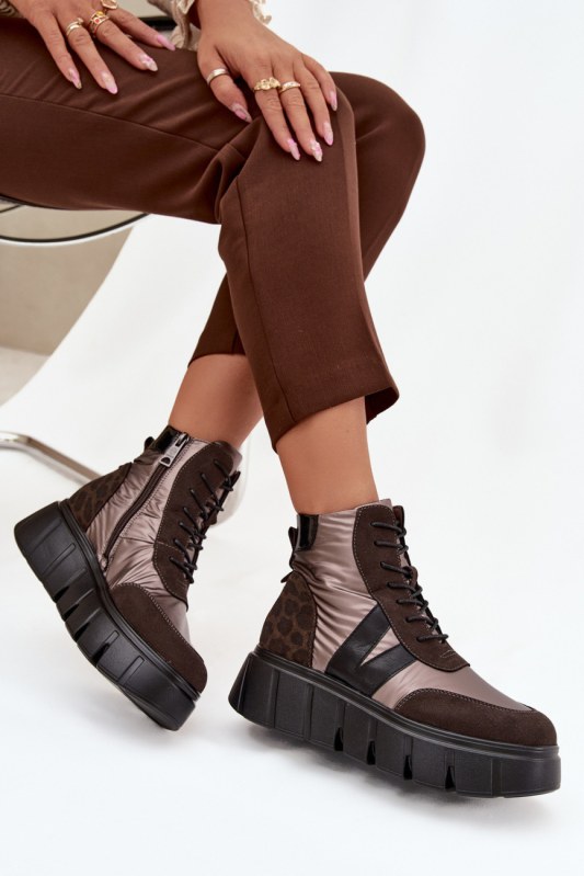 Boty na široké podrážce model 222521 step in style - Dámské boty Ženy