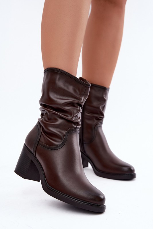 Dámské boty na podpatku na zip model 232064 step in style - Dámské boty Ženy