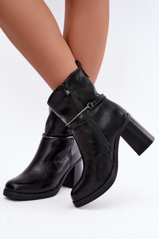 Dámské boty na podpatku na zip model 232069 step in style