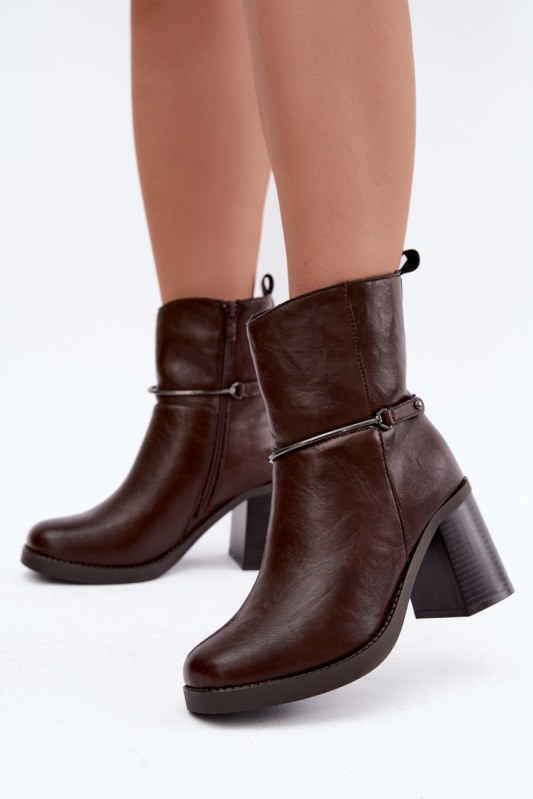 Dámské boty na podpatku na zip model 232070 step in style