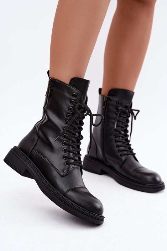Šněrovací kotníkové boty model 232073 step in style