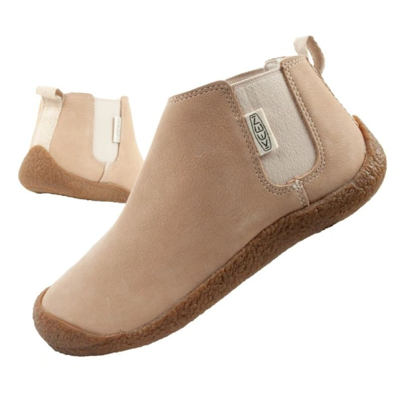 Keen boty mosey chelsea leather boots light beige dámské