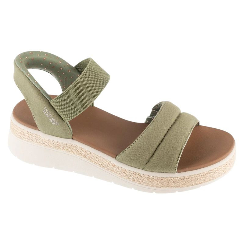Skechers slip-ins: bobs sun ray 114413-olv zelené 36 - Dámské boty Ženy