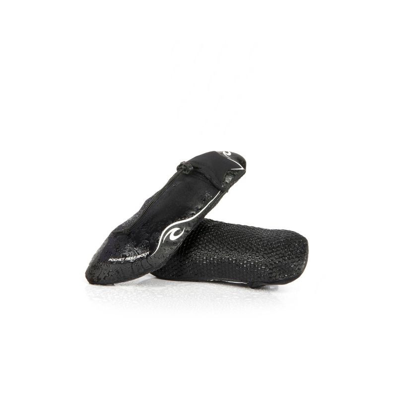 Neoprenové boty rip curl pocket reef boot 1 mm, černé