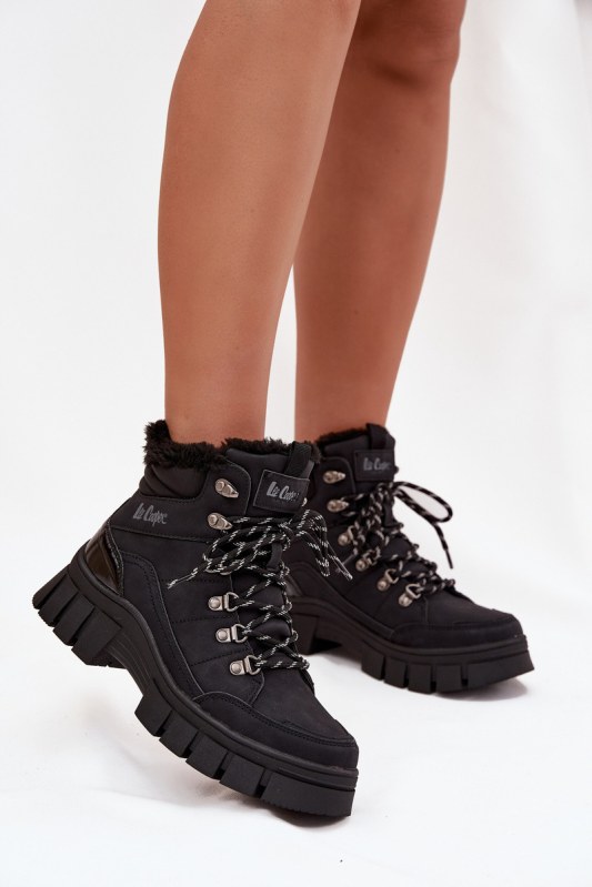Zateplené dámské vysoké boty lee cooper lcj-25-31-3911 Černé