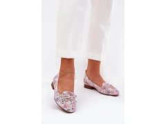 Dámské balerínky asa222-7 růžovo-bílé -step in style