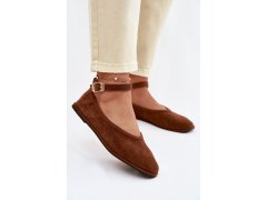 Baleríny z přírodního semiše big star tt274211 Camel