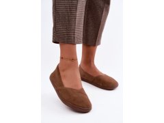 Dámské barefoot baleríny z přírodní semiš hnědé Mirelia