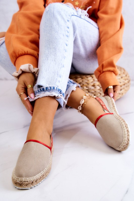 Nazouvací espadrilky big star jj274879 Béžová