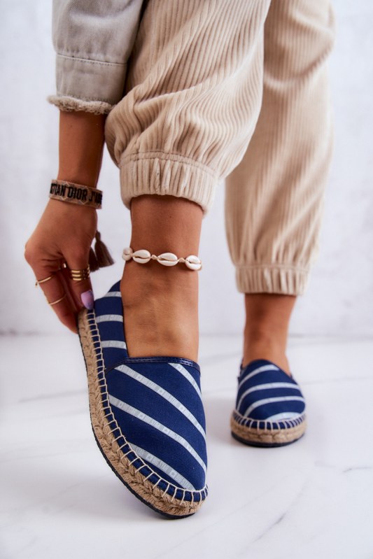 Dámské klasické espadrilky big star jj274960 námořnická modrá