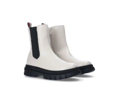 Dámské kotníkové boty t3a5-33058-1355101-101 ecru s černou - tommy Hilfiger