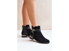 Dámské kotníčkové boty k-99213 černé - step in style