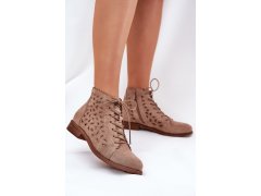 Dámské kotníkové boty hy51-185 béžová - S.Barski
