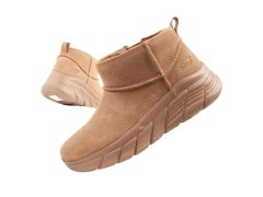 Skechers zimní kotníkové boty zateplené kožené hnědé dámské