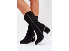 Ažurové kozačky model 218496 step in style