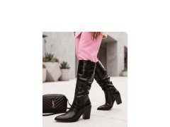 Kozačky na podpatku model 231420 Solea