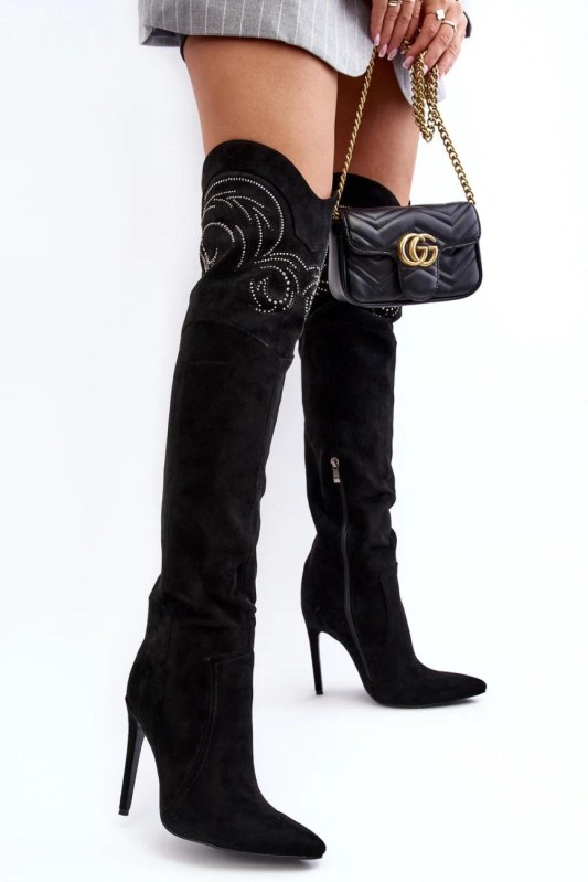 Kozačky na podpatku model 188715 step in style