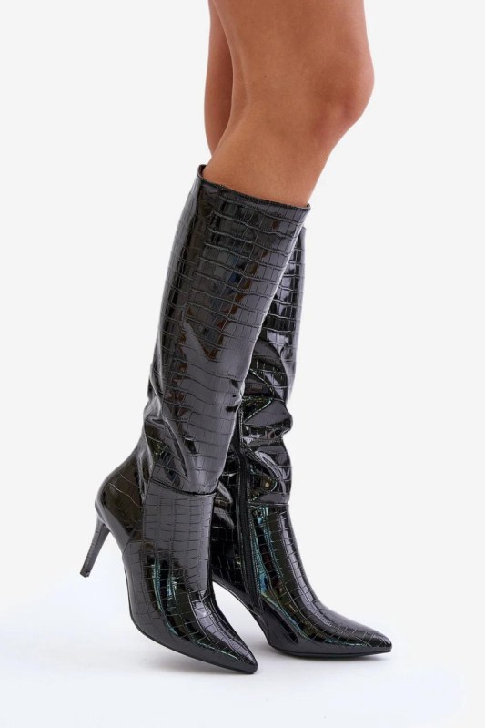 Kozačky na podpatku model 202608 step in style - Dámské boty Ženykozačky