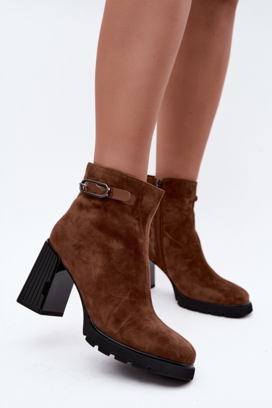 Zateplené kozačky z přírodního semiše vinceza 91172 Camel