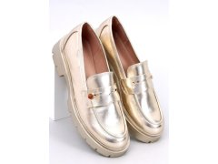 Kožené dámské mokasíny 28359 1736 zlaté - ideal Shoes