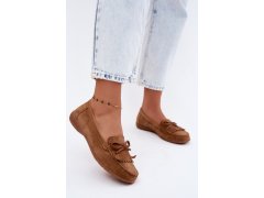 Dámské mokasíny z přírodní semišové kůže camel Vantae
