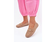 Dámské klasické semišové mokasyny khaki Corinell