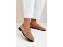 Dámské mokasíny s řasením béžové Cayen