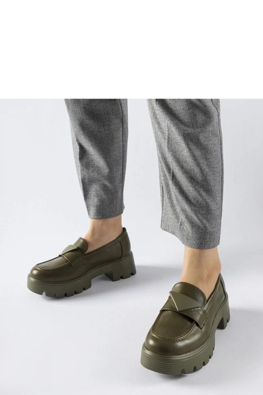Dámské mokasíny 100-353 khaki tmavě zelená - Solea