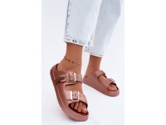 Pěnové dámské pantofle s&nbsp;přezkami d.franklin dfsh413002 růžové Zlato