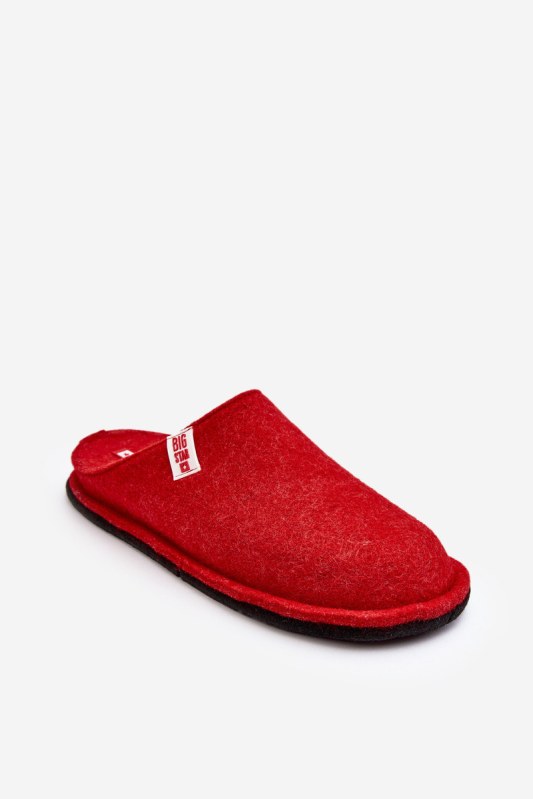 Červené klasické dámské papuče big star KK276012