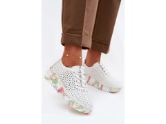 Semišové ažurové dámské polobotky vinceza 79603 Béžové