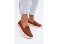 Dámské prodyšné nazouvací polobotky camel Salty