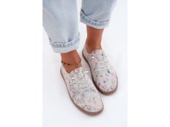 Okenní vzorové polobotky z přírodního semiše multicolor Flaria