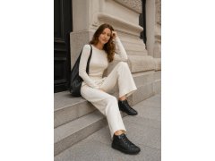 Dámské kožené polobotky černé Brindle