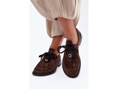 Dámské barefoot polobotky z přírodního semiše d&a cr62-3460 hnědé