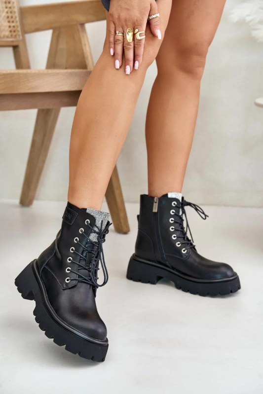 Šněrovací vyšší model 201908 step in style - Dámské boty Ženypolobotky