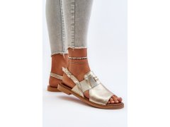 Zazoo 40385 dámské kožené sandály Zlaté