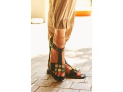 Elegantní dámské sandály s&nbsp;ozdobnými detaily s.barski kv27-030 Černé