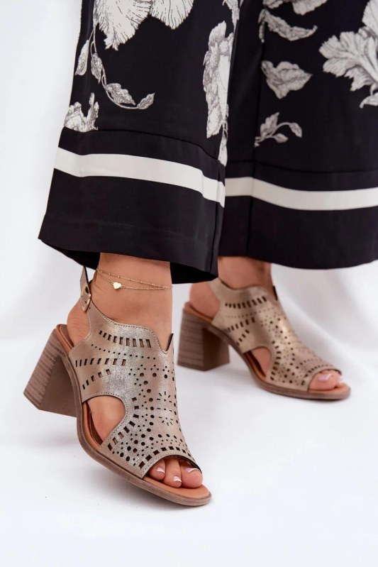 Sandály na podpatku model 211364 step in style - Dámské boty Ženysandály