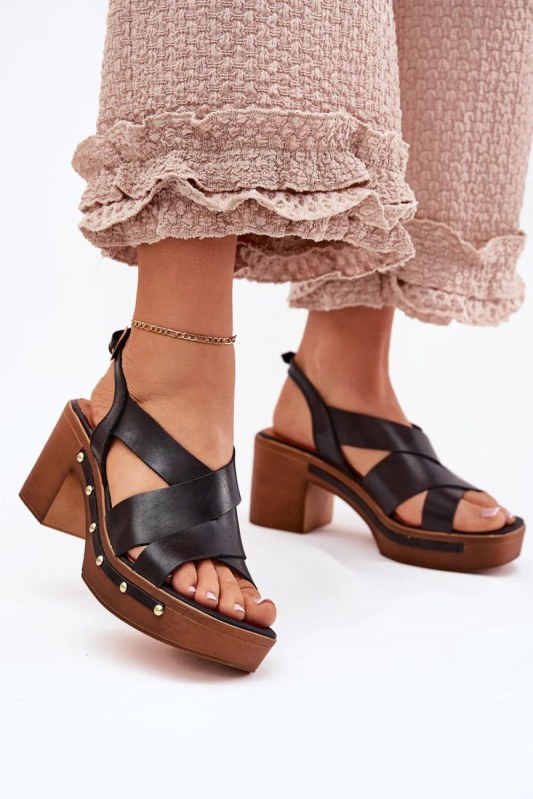 Sandály na podpatku model 214744 step in style
