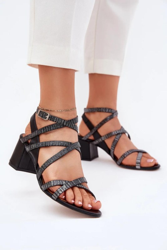 Sandály na podpatku model 215004 step in style