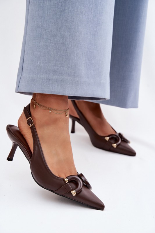Sandály na podpatku model 225956 step in style