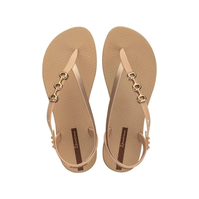 Ipanema sandal class dámské béžové žabky se zlatými dámskými sandály - Dámské boty Ženysandály