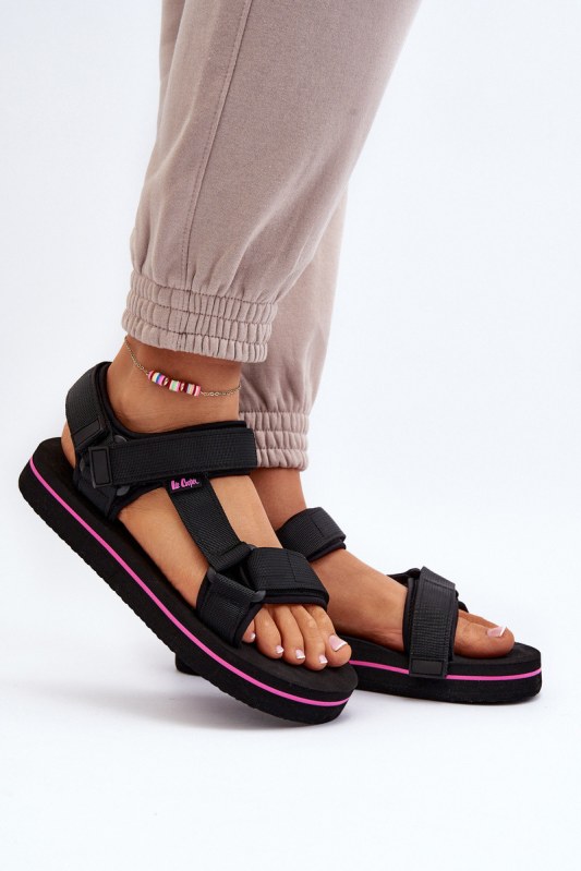 Dámské sandály na platformě lee cooper lcw-24-05-2751l Černé
