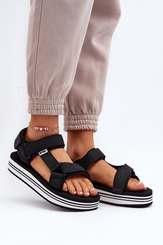 Dámské sandály na platformě lee cooper lcw-24-05-2753l Černé