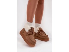 Dámské sněhule z přírodní semiš d.franklin dfsh375006 Camel