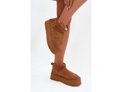 Dámské sněhule z&nbsp;přírodního semiše camel Mairene