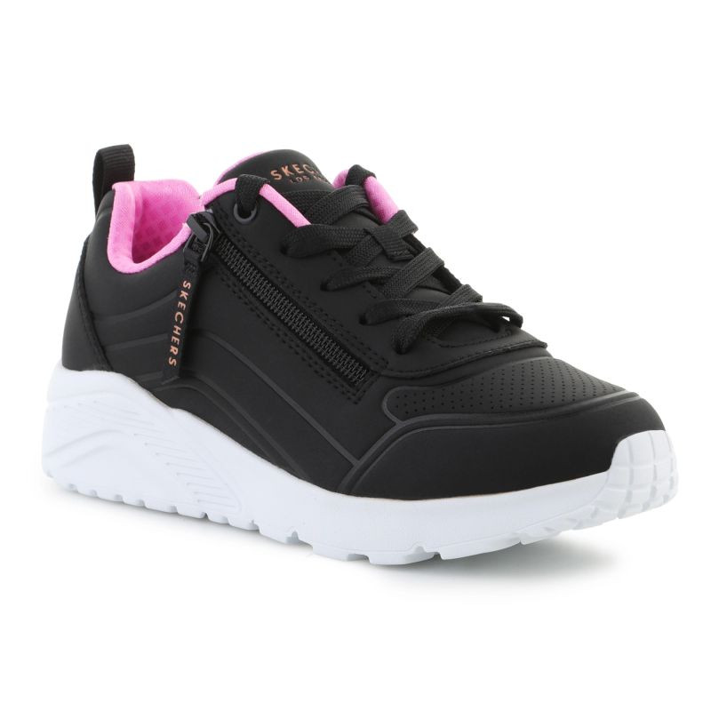 Skechers uno lite easy zip 310387l-bkrg black/rose Gold